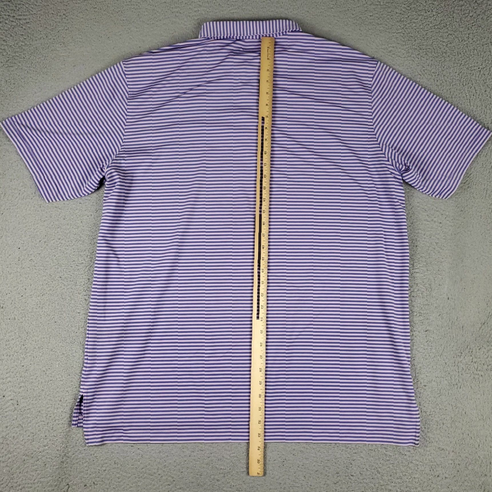 Peter Millar Peter Millar Polo Shirt Mens 2XL Purple Striped Golf Summer Comfort Short Sleeve Size US XXL / EU 58 / 5 - 5 Thumbnail