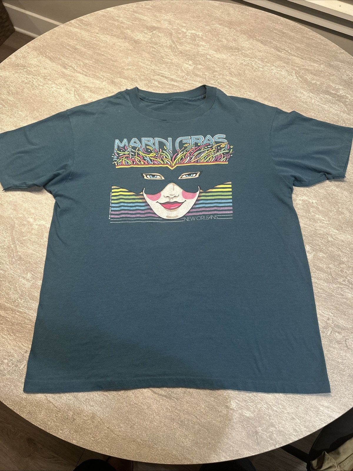 Hanes × Vintage True Vintage 80s 1985 New Orleans Art T Shirt Single Stitch Size US L / EU 52-54 / 3 - 1 Thumbnail