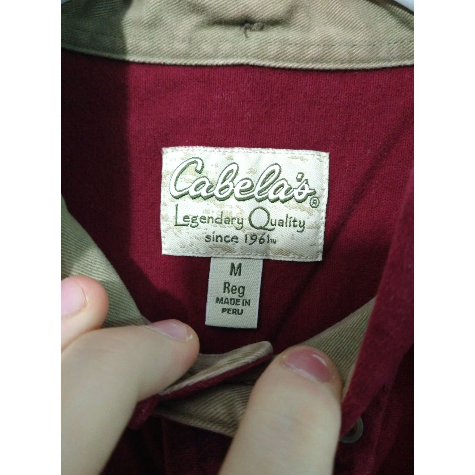 Vintage Cabela's Shirt Mens M Red Chamois Long Sleeve Button-Up Cotton Outdoor Casual Workwear Size US M / EU 48-50 / 2 - 7 Thumbnail