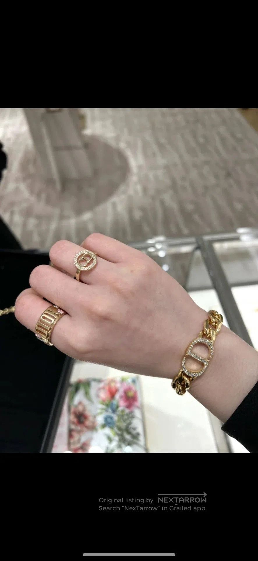 Dior Dior Logo Colored Diamond Women's Ring. Size ONE SIZE - 5 Thumbnail