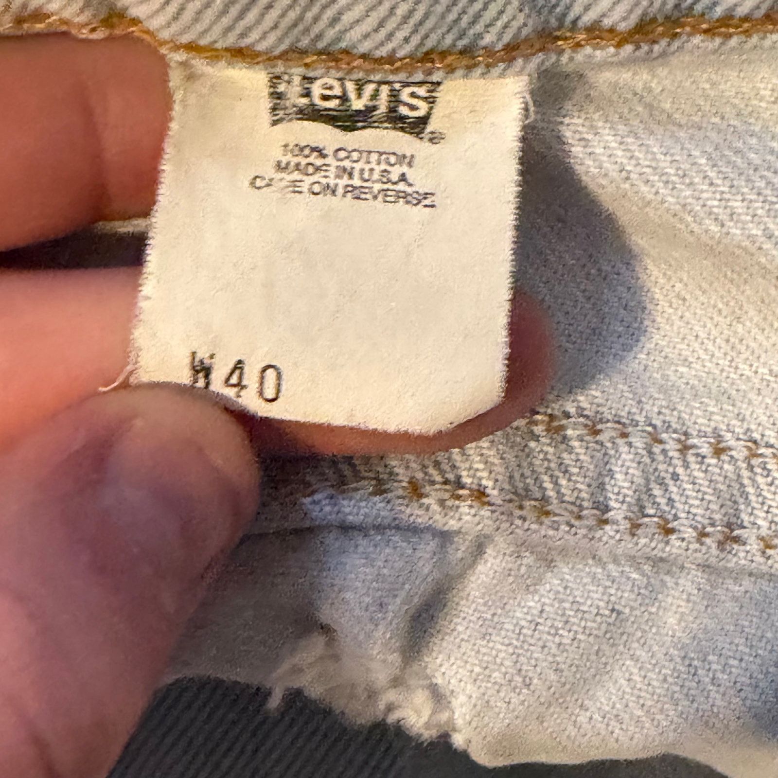 Levi's Vintage 90s Levis Orange Tab Denim Shorts Size 40" / US 18 - 3 Thumbnail