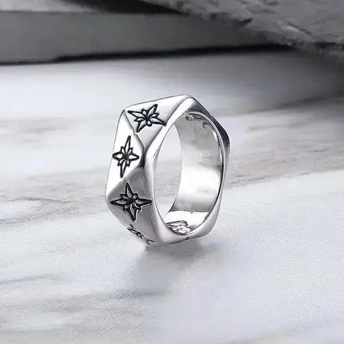 Other Stainless Steel Star Polygon Ring Size ONE SIZE - 4 Thumbnail