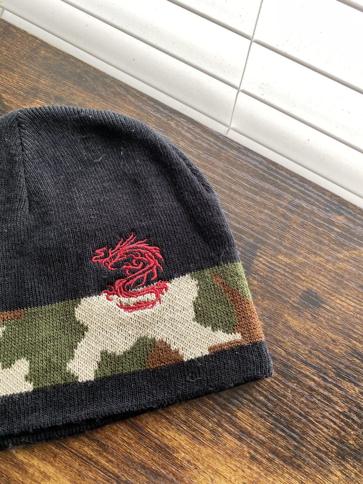 Vintage Y2K Camo Dragon Skully Beanie Size ONE SIZE - 2 Thumbnail