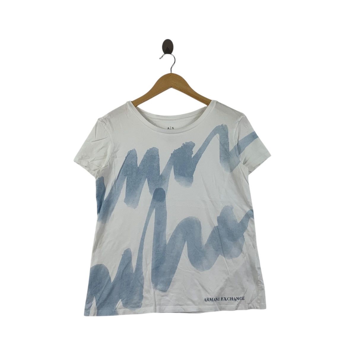 Armani Exchange ARMANI EXCHANGE Organic Prima Cotton Fiber Tee Shirt Top Size M / US 6-8 / IT 42-44 - 1 Thumbnail