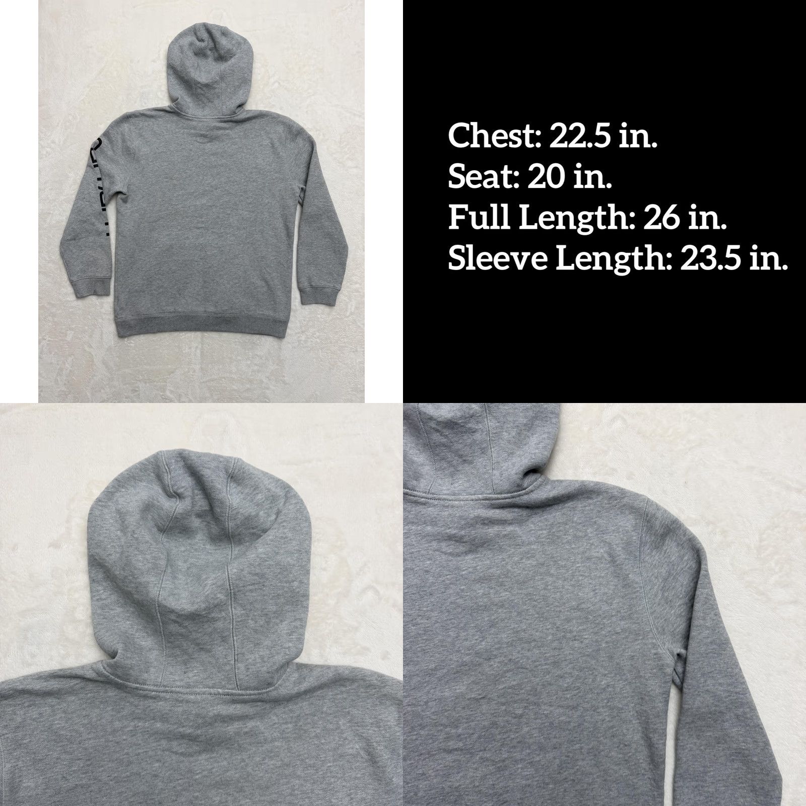 Carhartt VINTAGE Carhartt Hoodie Shirt Mens S Gray Sleeve Logo Fleece Pullover Workwear Size US S / EU 44-46 / 1 - 8 Thumbnail