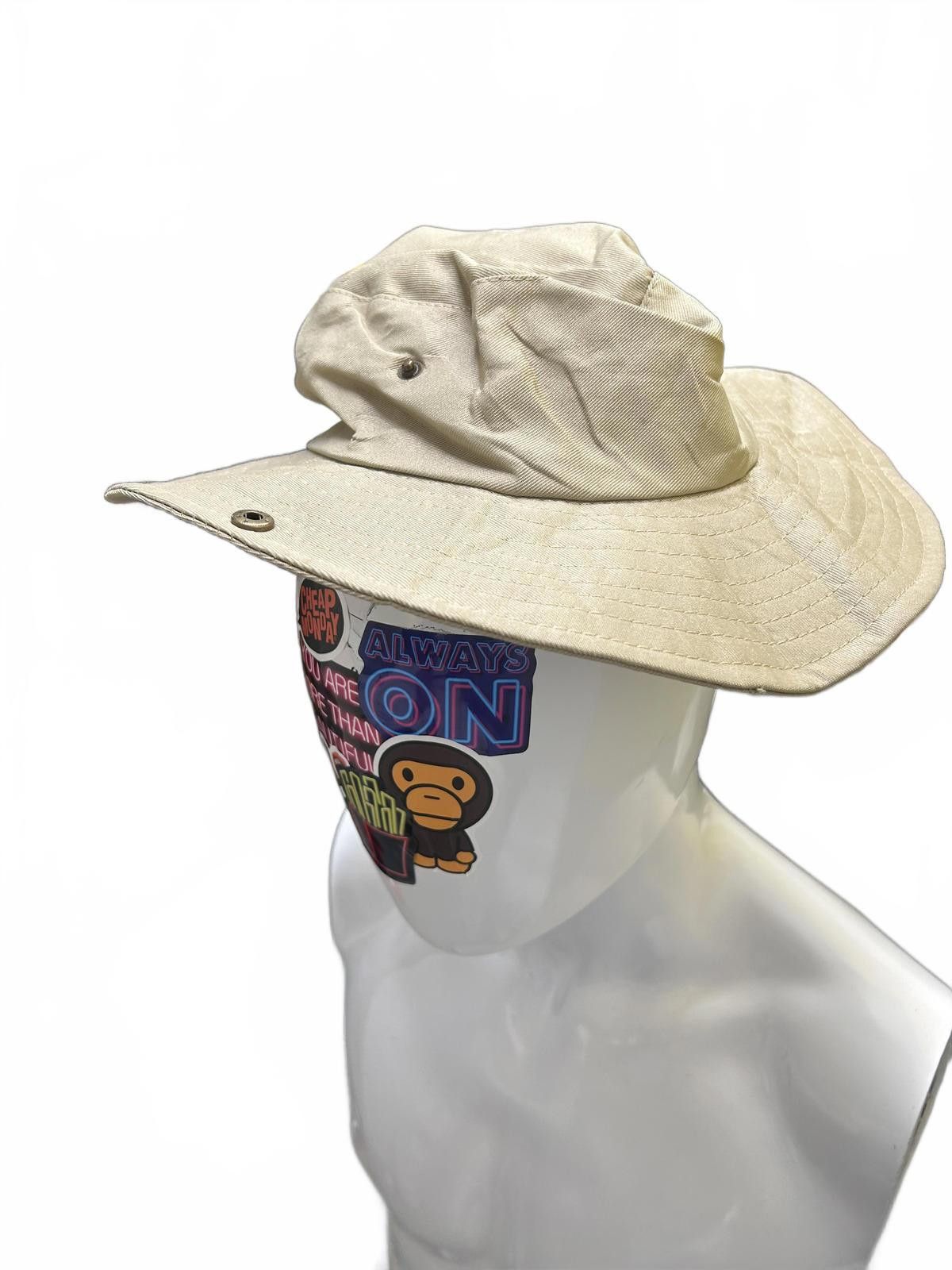 Designer Stylish Lightweight Khaki Bucket Hat Size ONE SIZE - 3 Thumbnail