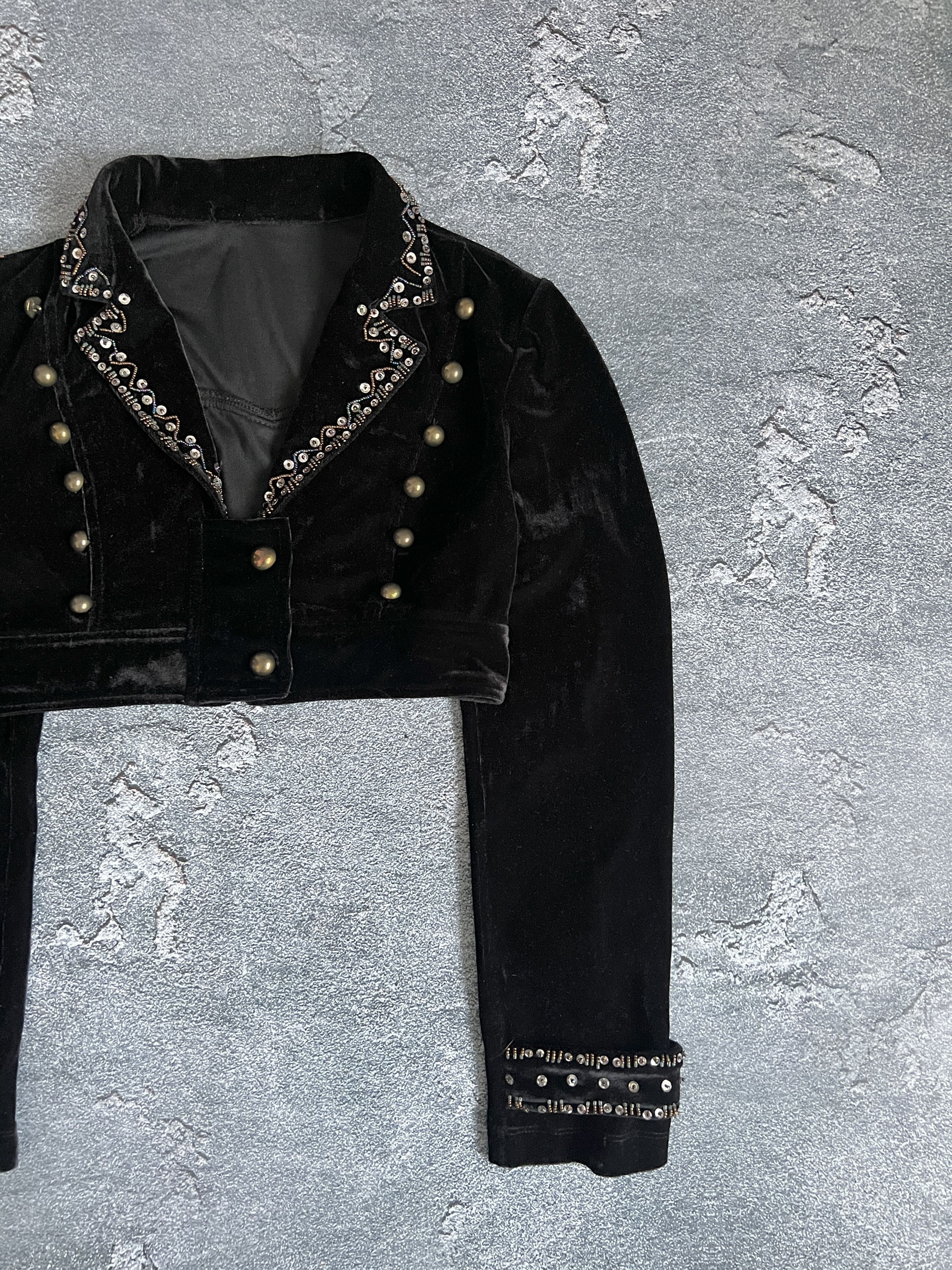Hysteric Glamour Vintage jacket blazer velour gothic avant garde Size S / US 4 / IT 40 - 3 Thumbnail