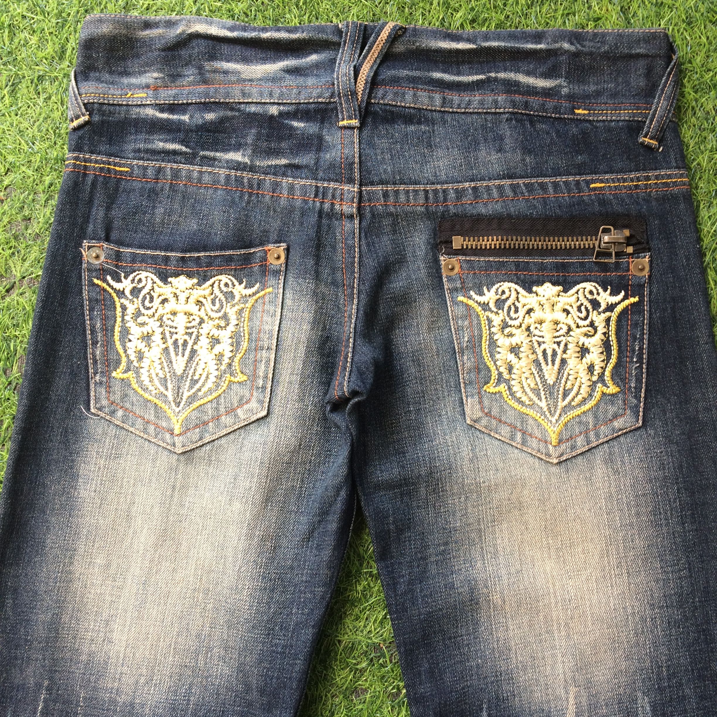 Japanese Brand Japanese Low Waist Flared Wide Leg Jeans #D-594 Size 28" / US 6 / IT 42 - 4 Thumbnail