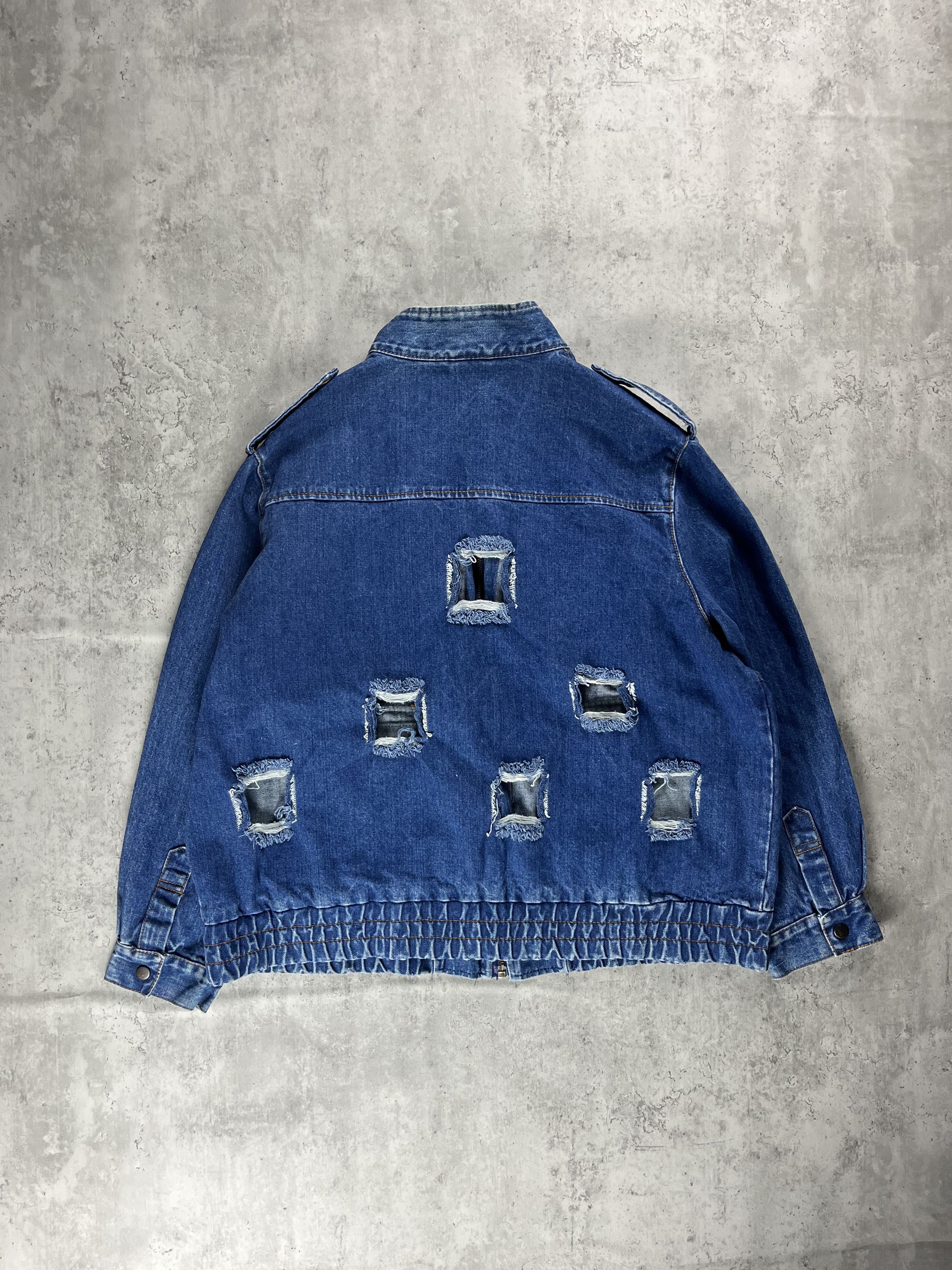 Japanese Brand Japanese Archive Distressed Denim Biker Jacket Size US M / EU 48-50 / 2 - 7 Thumbnail
