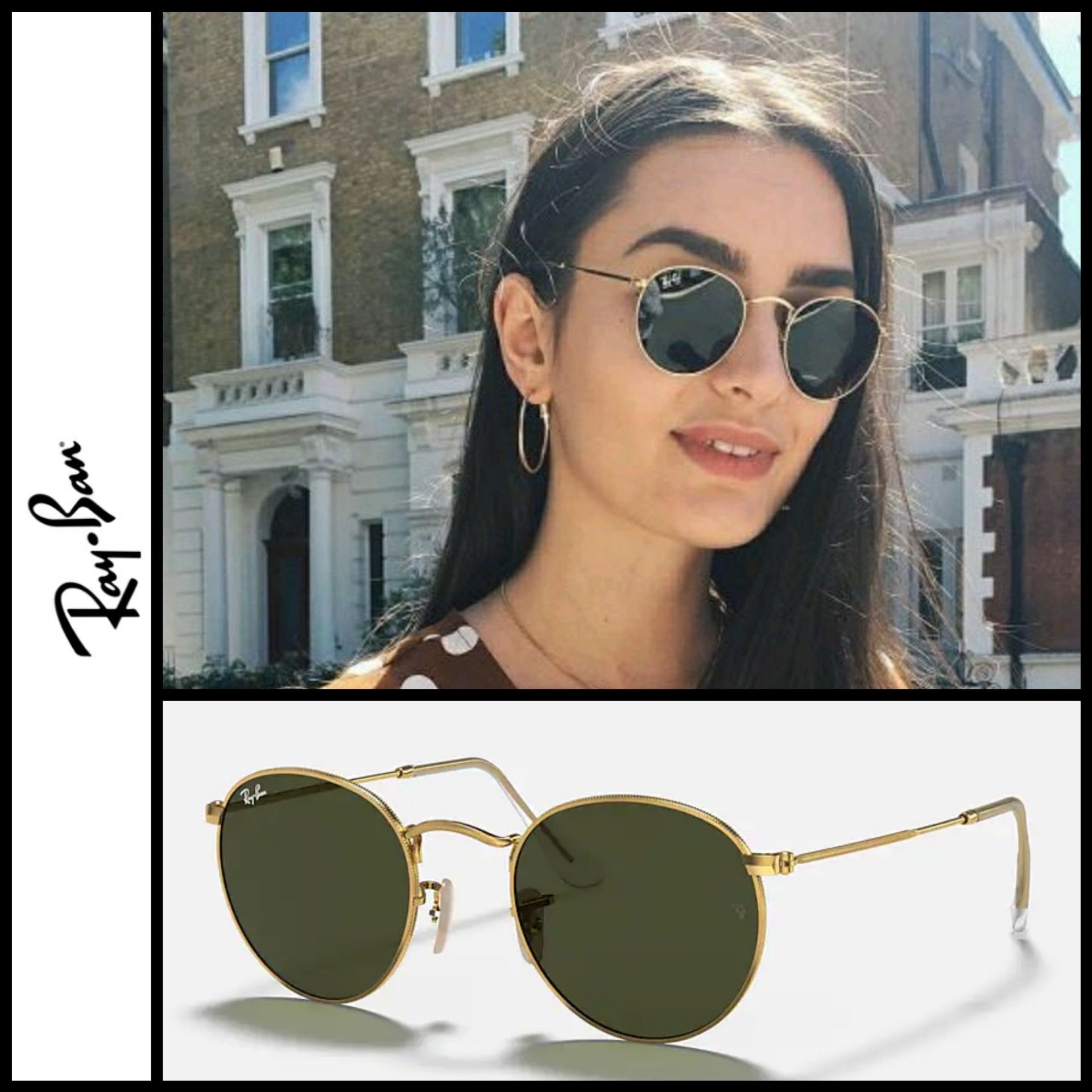 RayBan Rayban rb3447 50 53mm round metal sunglasses Grailed