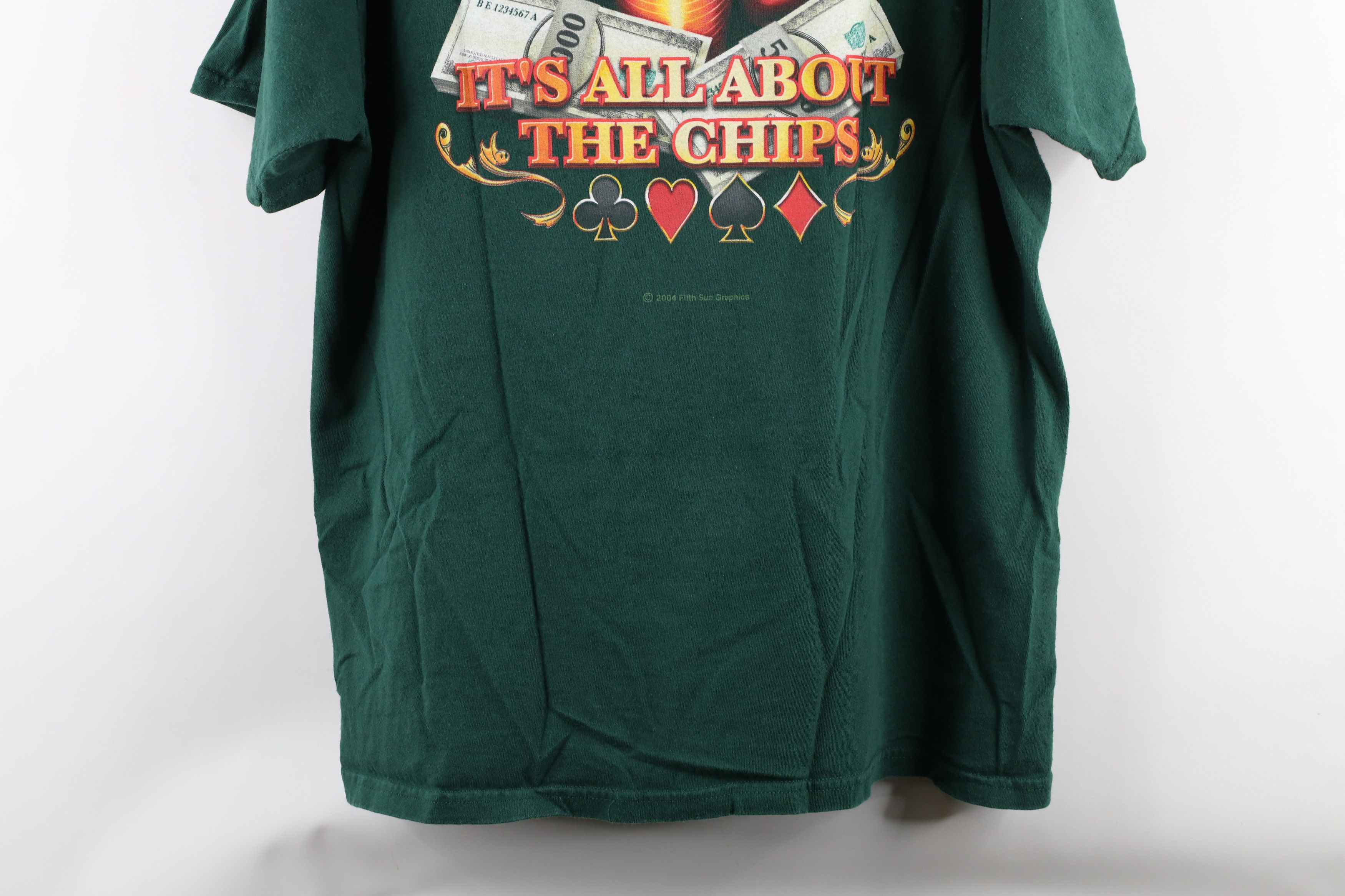 Vintage Vintage Y2K 2004 Out 5 Aces Poker Room Gambling T-Shirt Size US XL / EU 56 / 4 - 15 Thumbnail