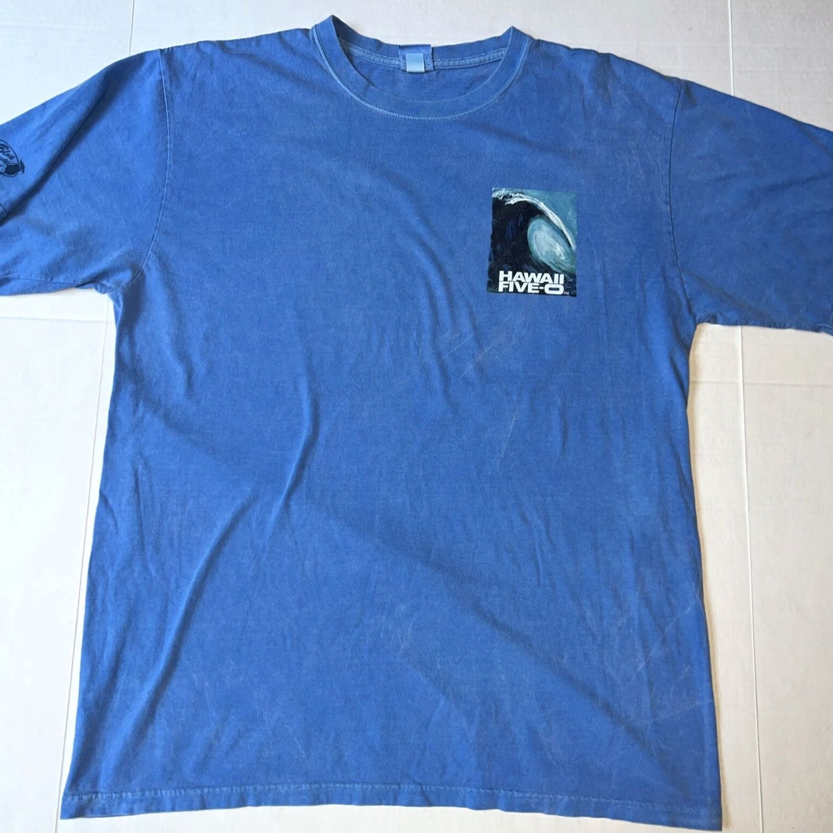 Vintage Hawaii Five-O Crazy Shirts T-Shirt Logo Graphic Print Vintage L Blue Mens Regular Short Sleeve Crew Neck Shirt Size US L / EU 52-54 / 3 - 3 Thumbnail