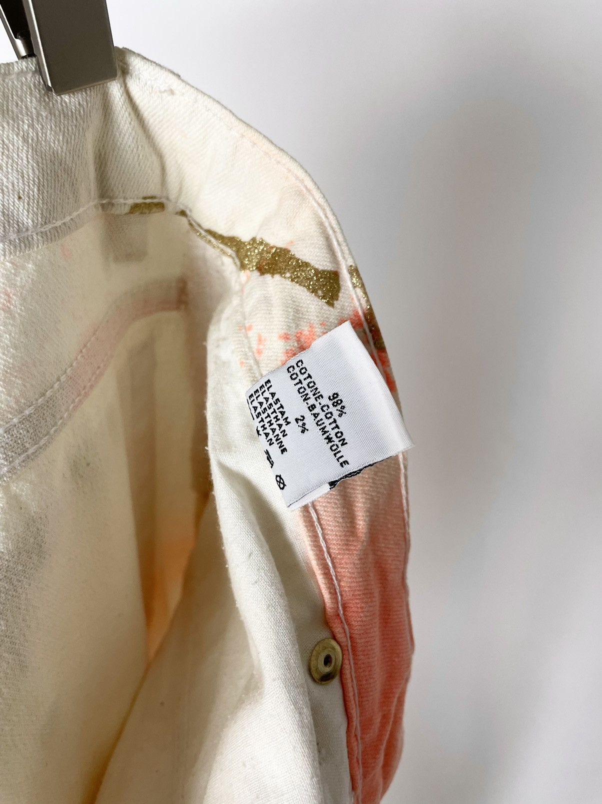 Roberto Cavalli Roberto Cavalli Vintage Paint Graphic White Jeans Just Pants Size US 32 / EU 48 - 18 Thumbnail