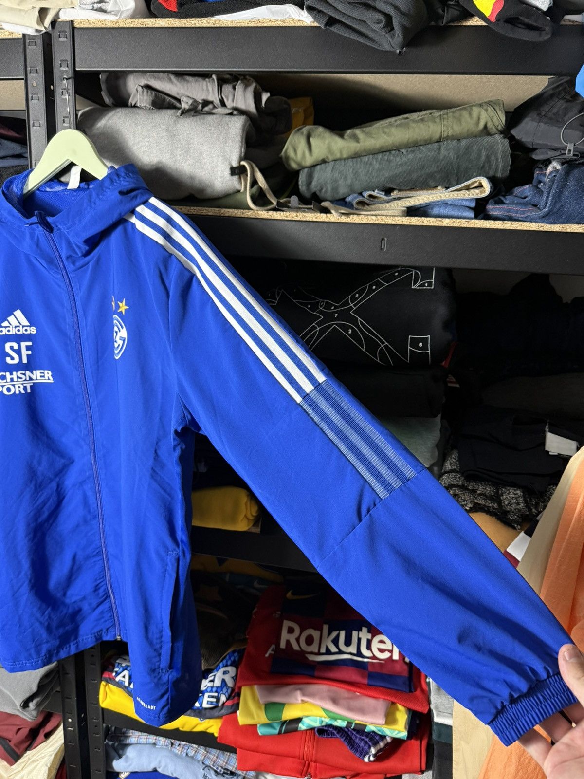 Adidas Adidas Grasshopper Zurich Jacket Blue Football Soccer Zip Size US M / EU 48-50 / 2 - 6 Thumbnail