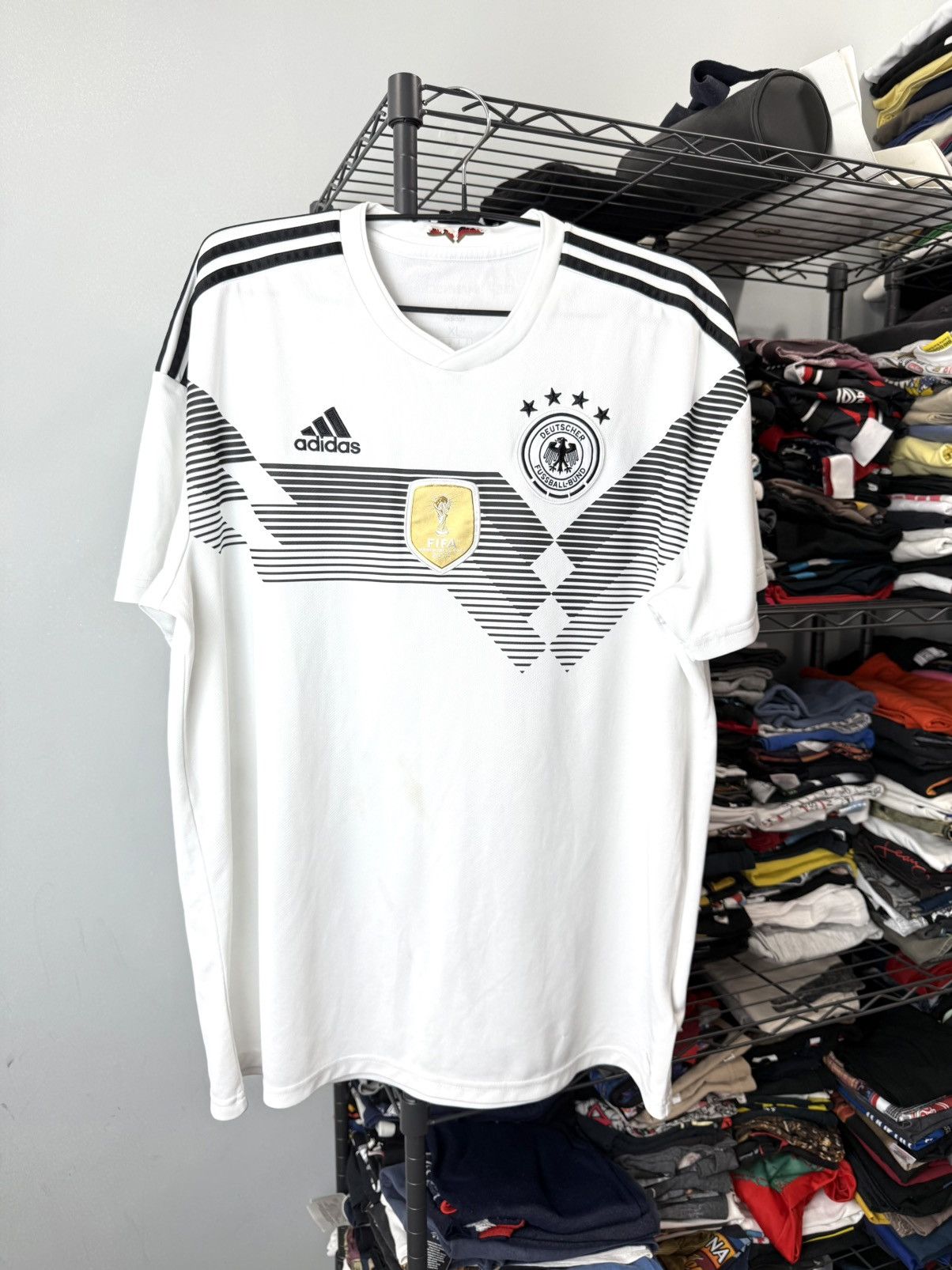 Adidas Vintage Adidas Germany Soccer Jersey T Shirt Size US XL / EU 56 / 4 - 1 Thumbnail