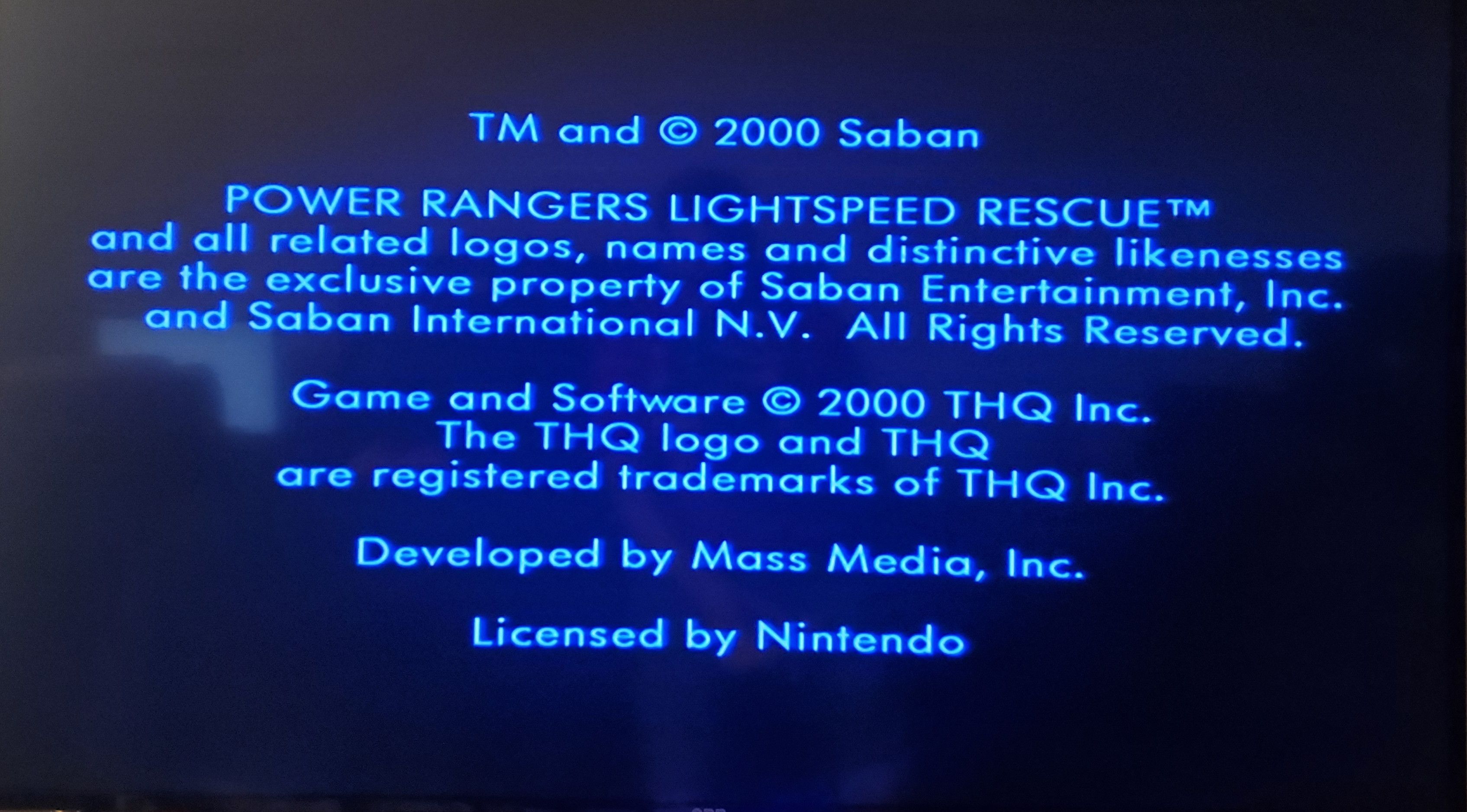 Nintendo Power Rangers Lightspeed Rescue N64 Nintendo 64 Video Game Size ONE SIZE - 2 Thumbnail