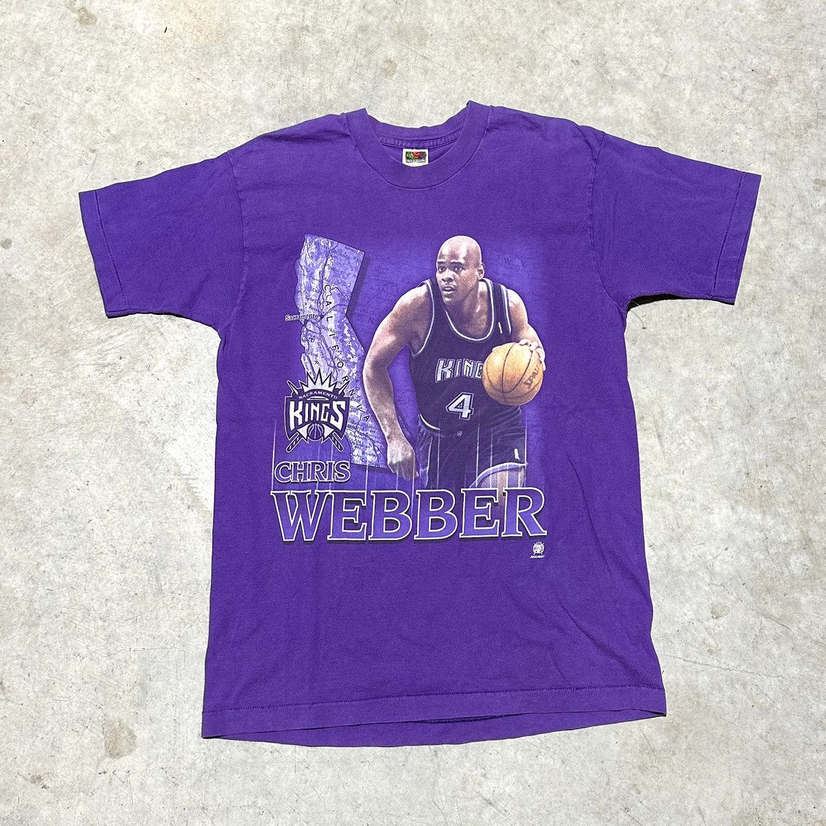 Vintage Vintage Sac Kings Chris Webber Tee side Large in Men Size US L / EU 52-54 / 3 - 1 Thumbnail