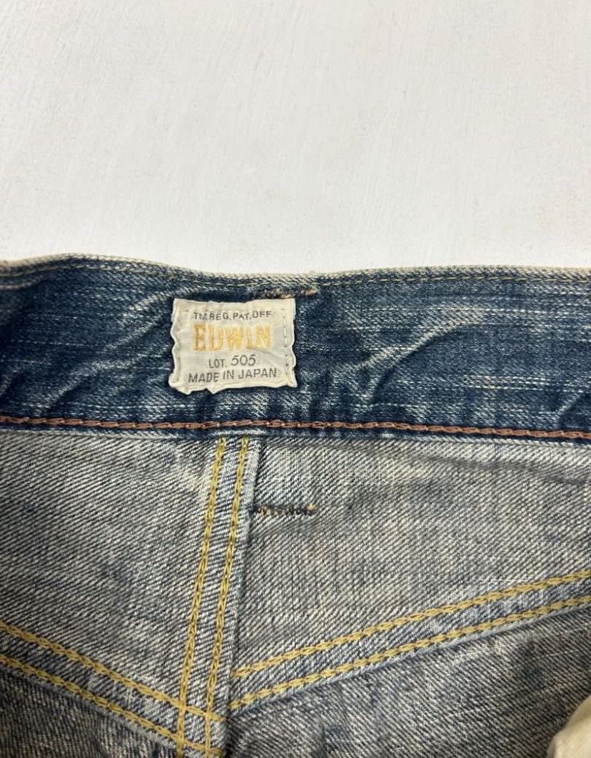 Edwin × Japanese Brand × Vintage Vintage Disstresed Seldvage Edwin Lot 505 Made in Japan Size US 32 / EU 48 - 7 Thumbnail