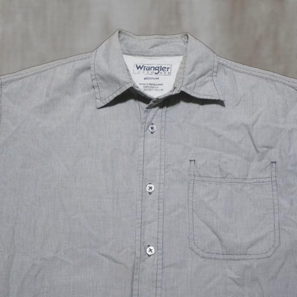 Wrangler Wrangler Gray Check Long Sleeve Button-Up Shirt Men's M Medium Size US M / EU 48-50 / 2 - 1 Thumbnail