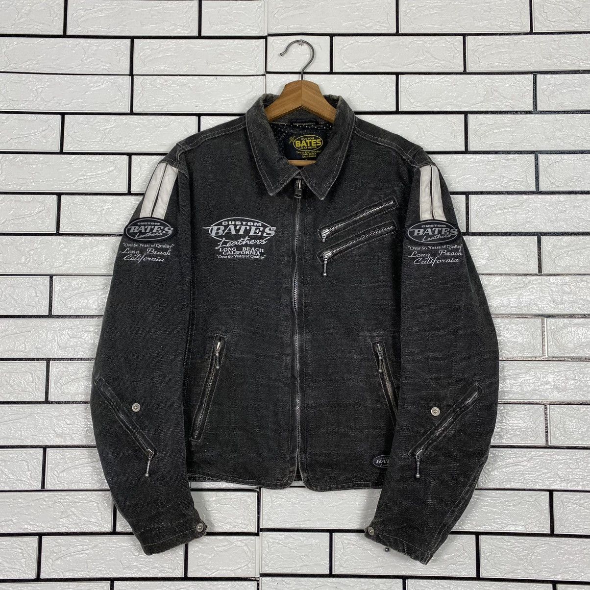 Japanese Brand 🔥VINTAGE BIKER JACKET CUSTOM BATES LEATHERS BIG LOGO Size US L / EU 52-54 / 3 - 1 Thumbnail