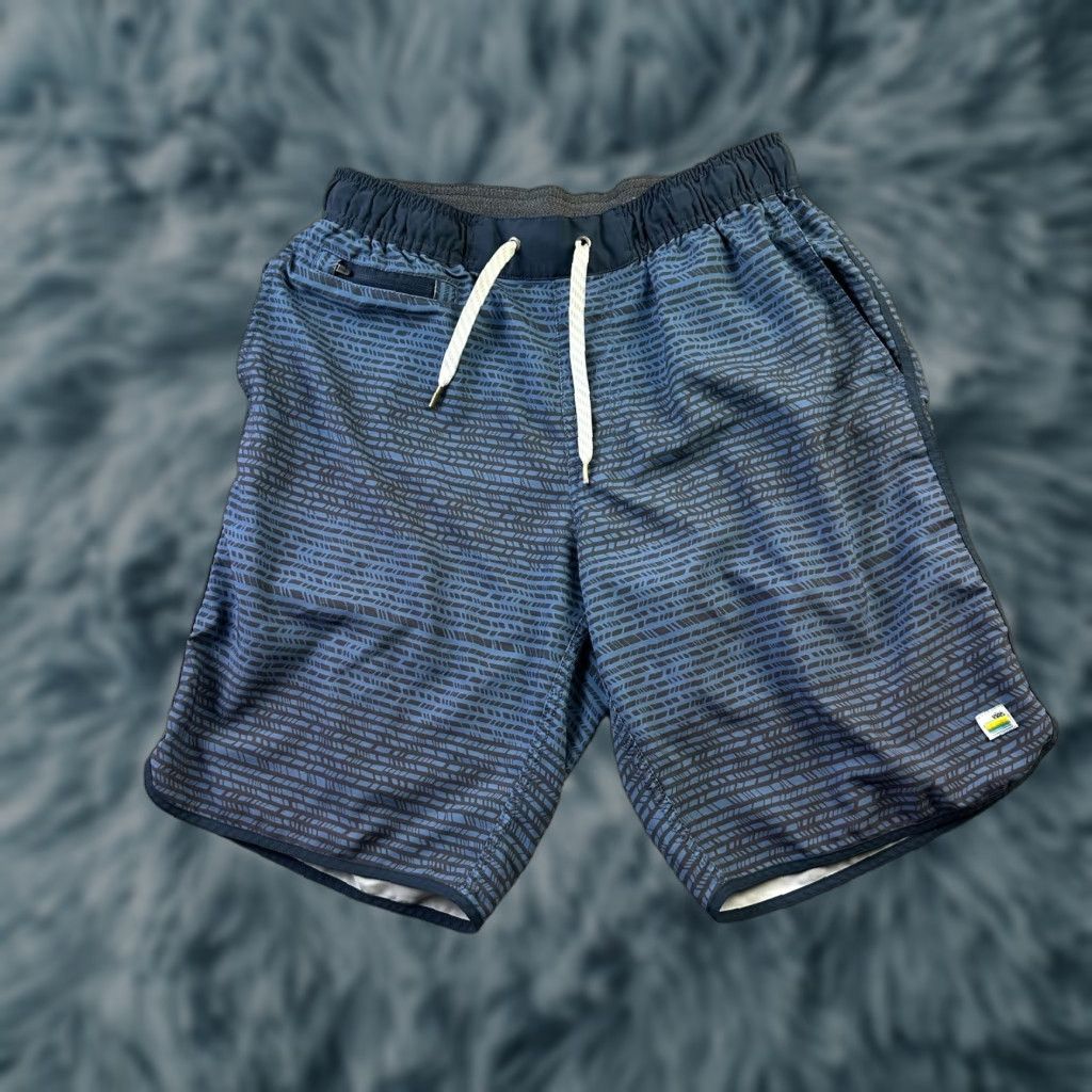 Vuori Vuori Shorts Mens Small Blue Banks Performance Running Gym Logo Athletic Pockets Drawstring Size US 29 - 1 Thumbnail