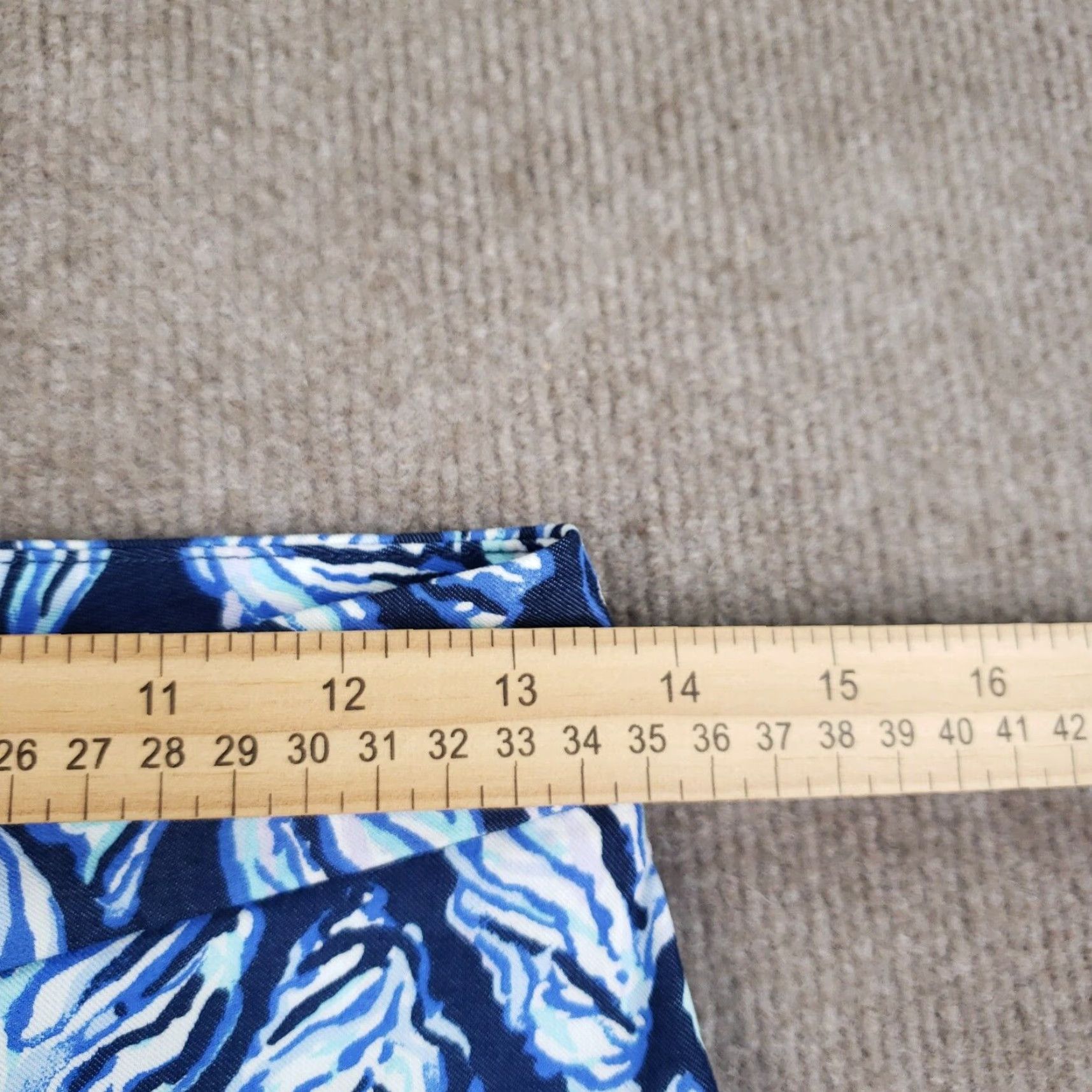 Lilly Pulitzer Lilly Pulitzer Pants Womens 2 Blue Seashells Beach Crop Cropped Stretch Size 26" / US 2 / IT 38 - 6 Thumbnail