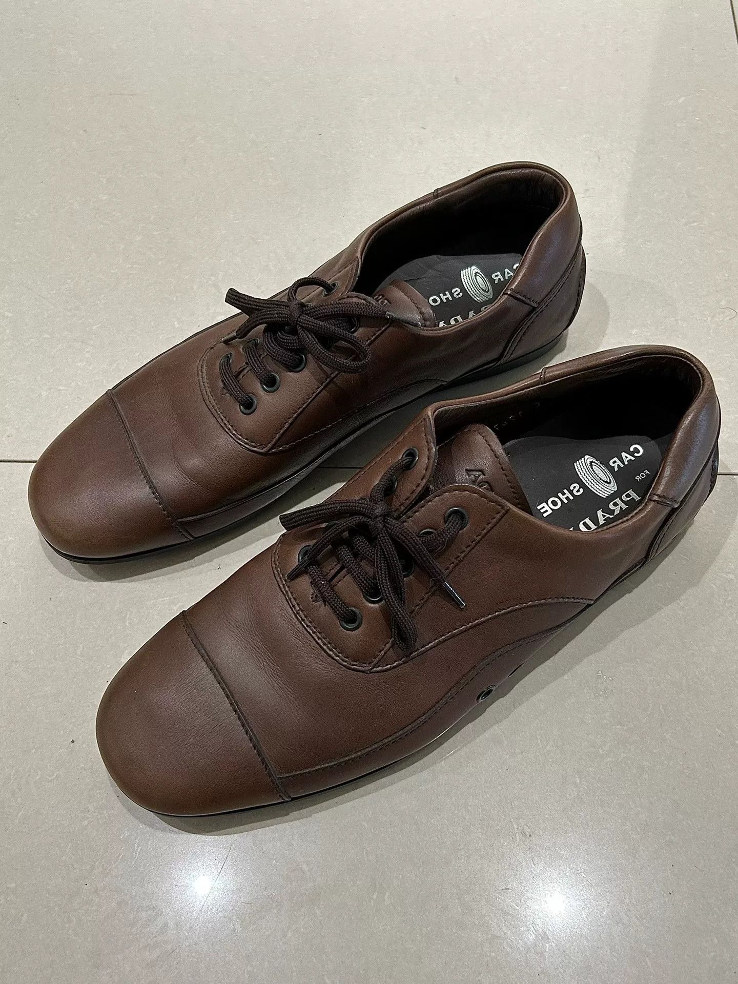 Prada Prada Brown Flat Derby Shoes Size US 9 / EU 42 - 1 Thumbnail