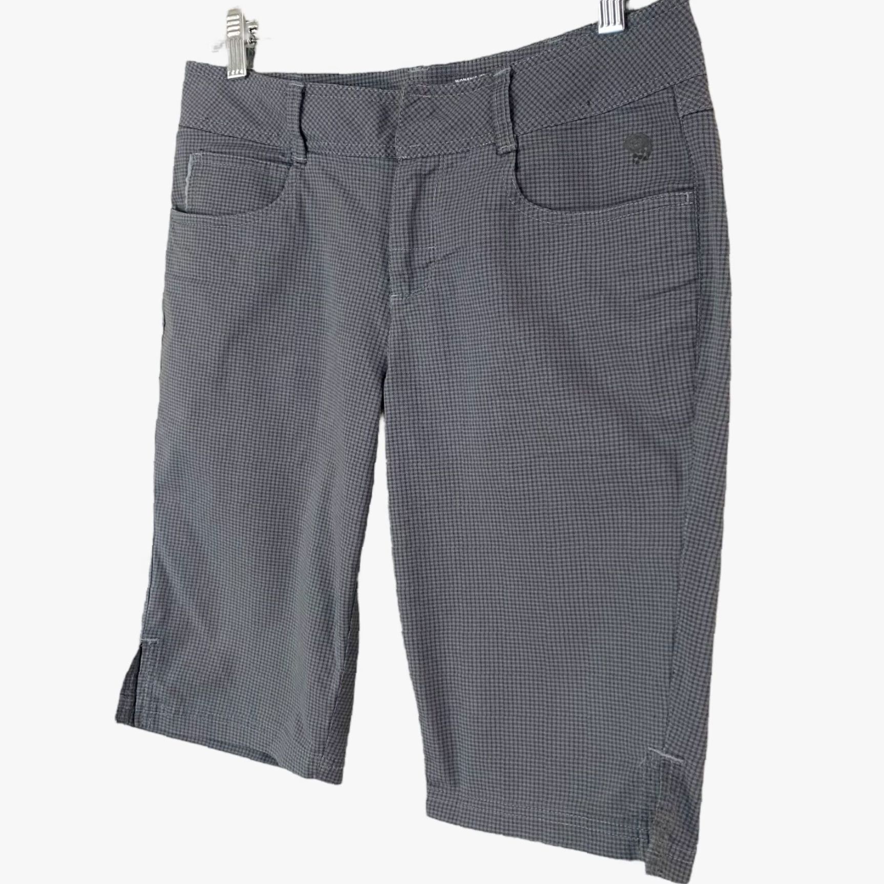 Mountain Hardwear Mountain Hardwear Wandering Bermuda Shorts Women's 4 Gray Plaid Hiking Outdoors Size 27" / US 4 / IT 40 - 2 Thumbnail