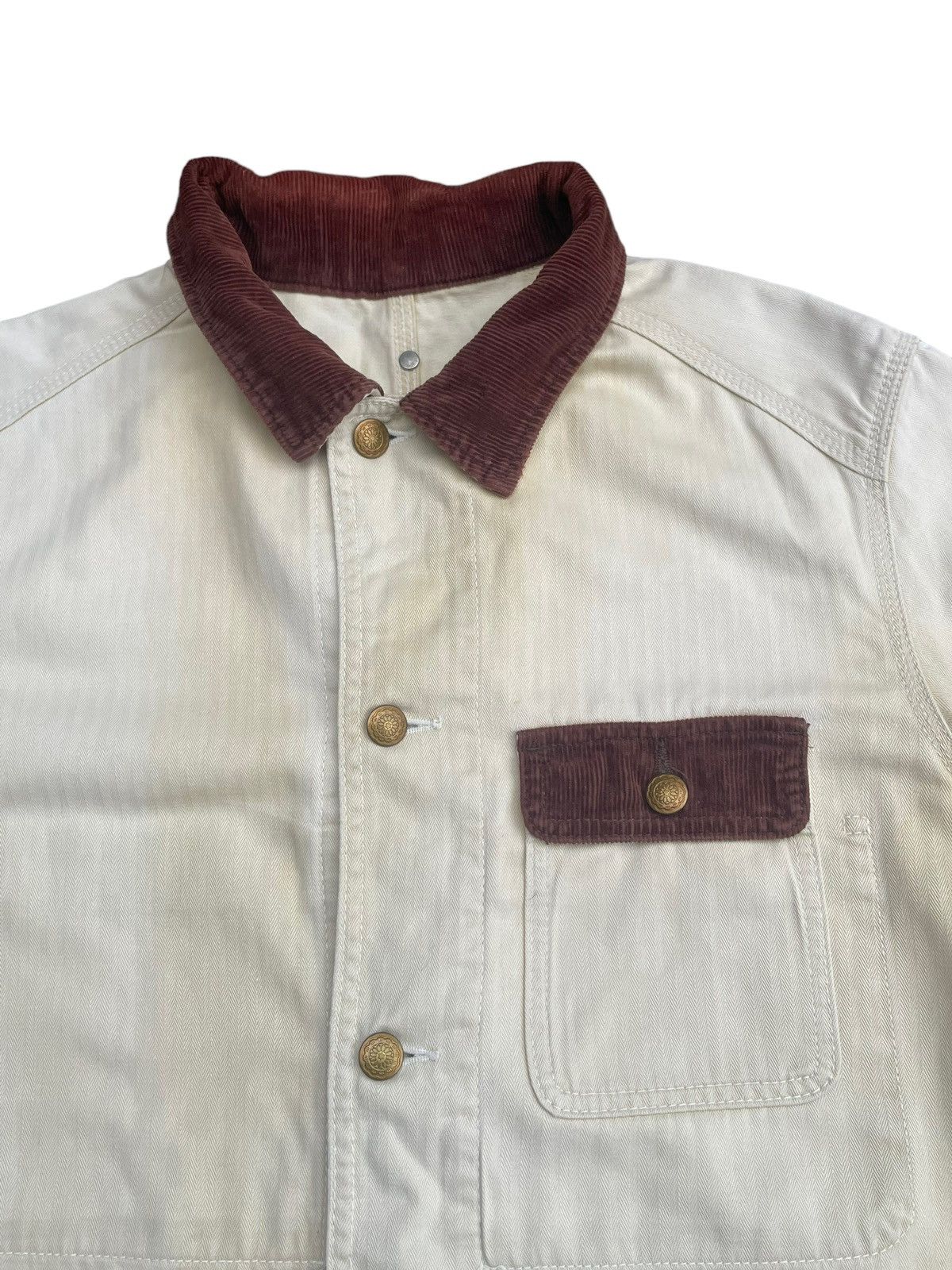 Japanese Brand Takeo Kikuchi Herringbone Twill Chore Jacket Size US M / EU 48-50 / 2 - 5 Thumbnail