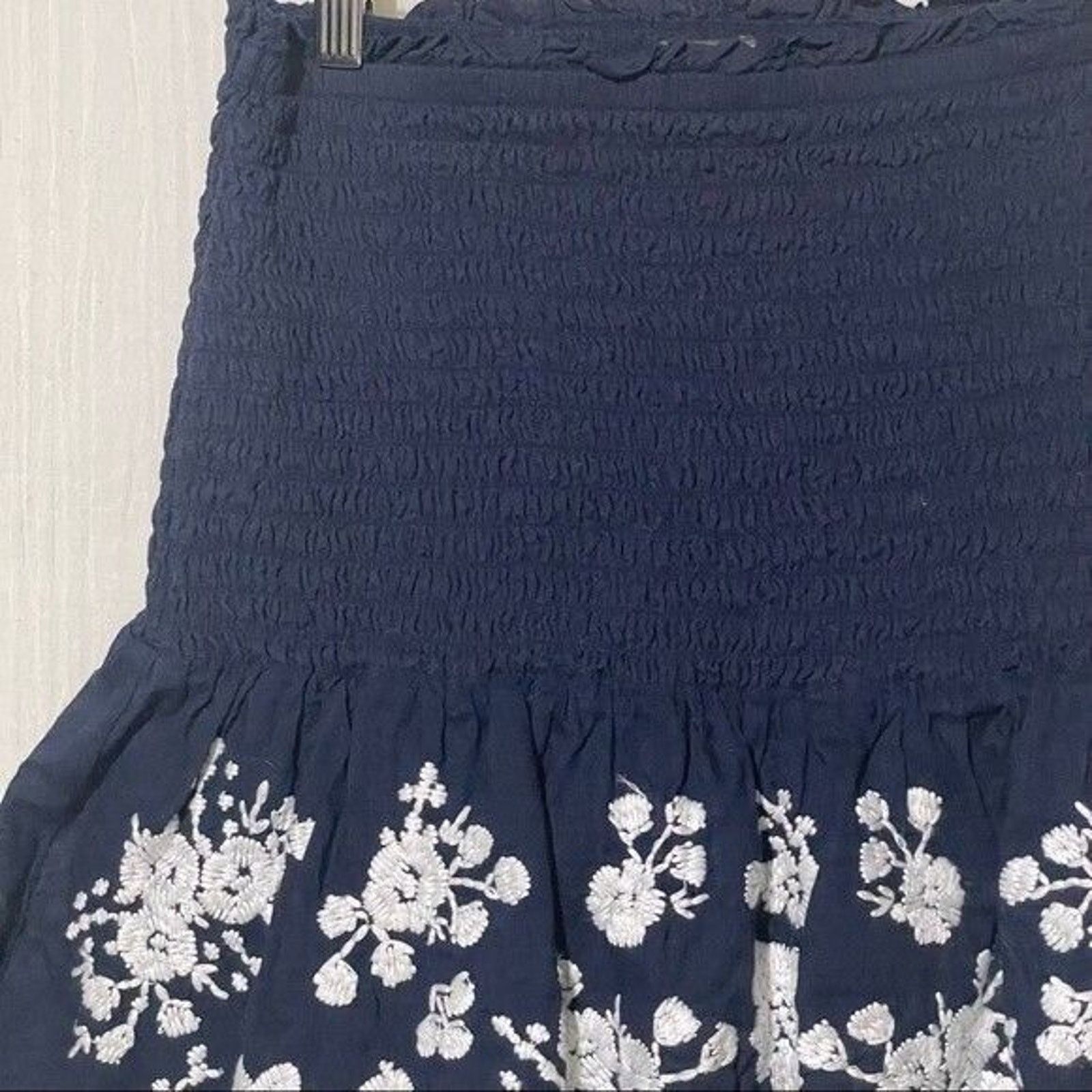 Other Point Sur Skirt Pull-On Stretch Navy & White Floral Small Size 27" / US 4 / IT 40 - 10 Thumbnail