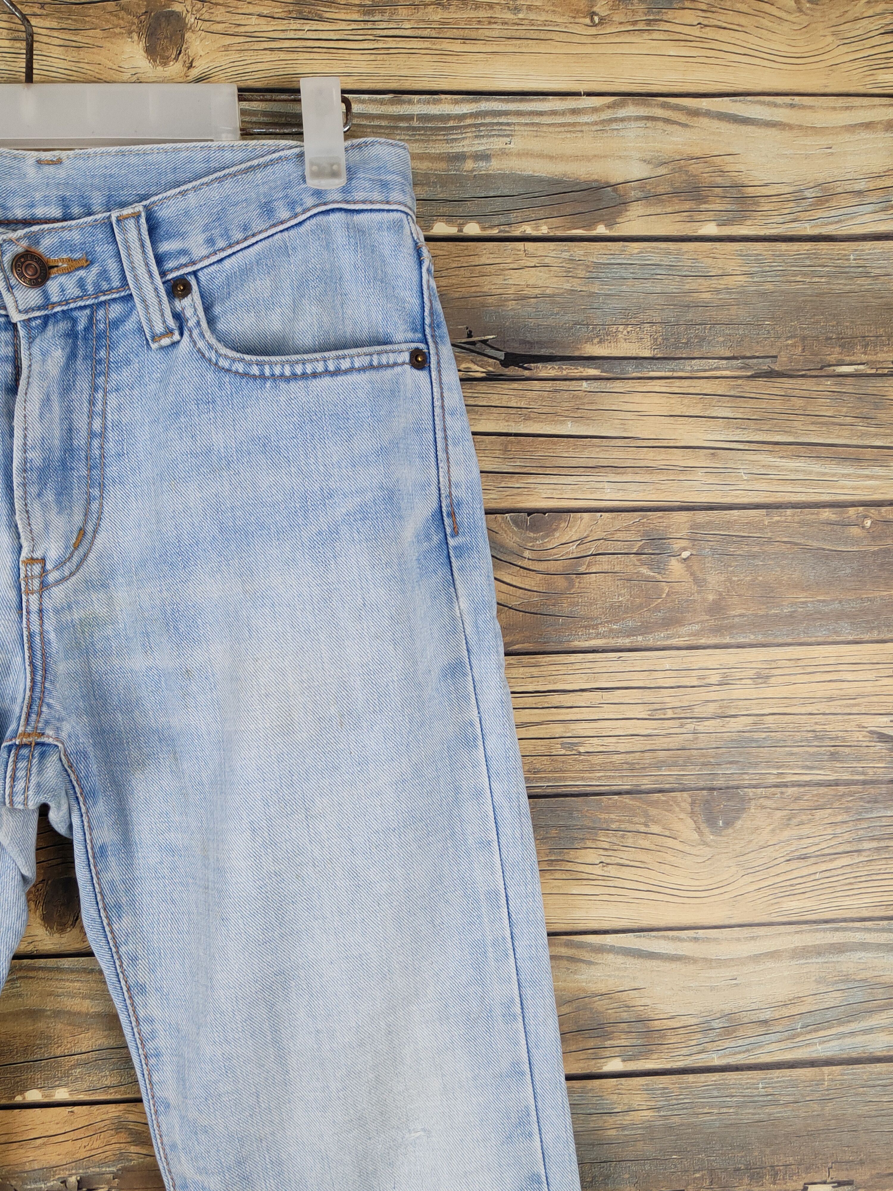 Edwin Edwin Light Blue Distressed Ripped Jeans #W1410 Size US 29 - 5 Thumbnail