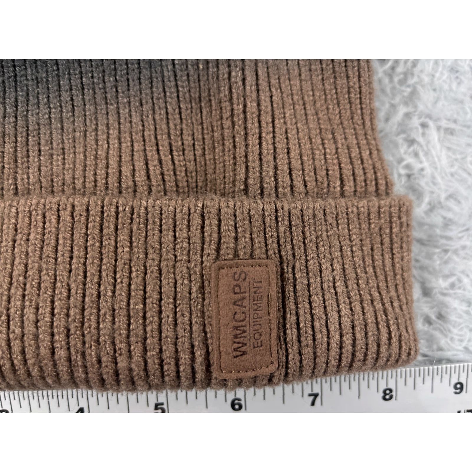 Vintage Wmcaps Equipment Beanie Adult One Size Brown Ombre Knit Viscose Poly Blend Men Beanie Outdoor Ski Travel Casual Hat/Cap Mens Size ONE SIZE - 2 Thumbnail
