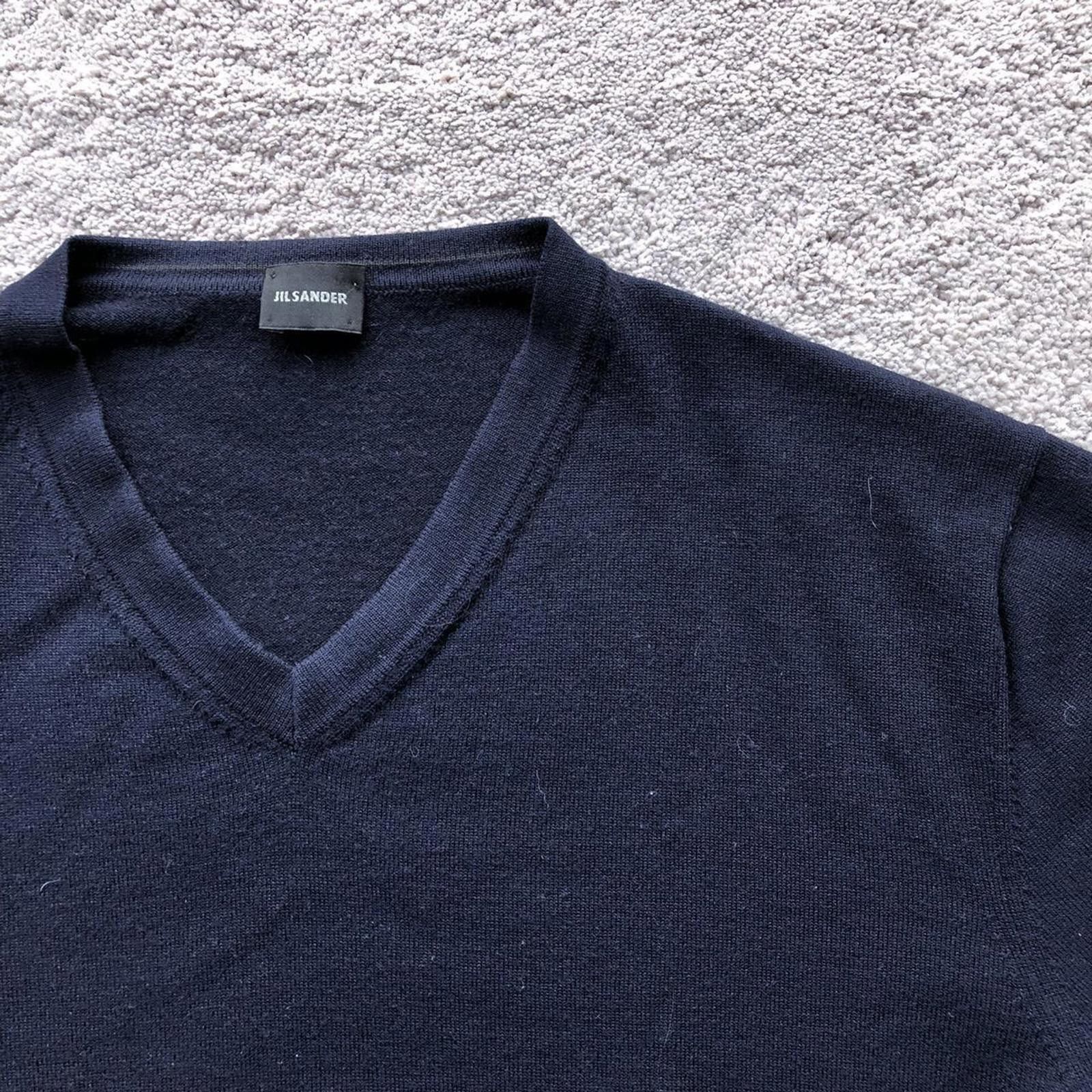 Jil Sander Jil Sander V-Neck Jumper Sweater Sweatshirt Size US M / EU 48-50 / 2 - 2 Thumbnail