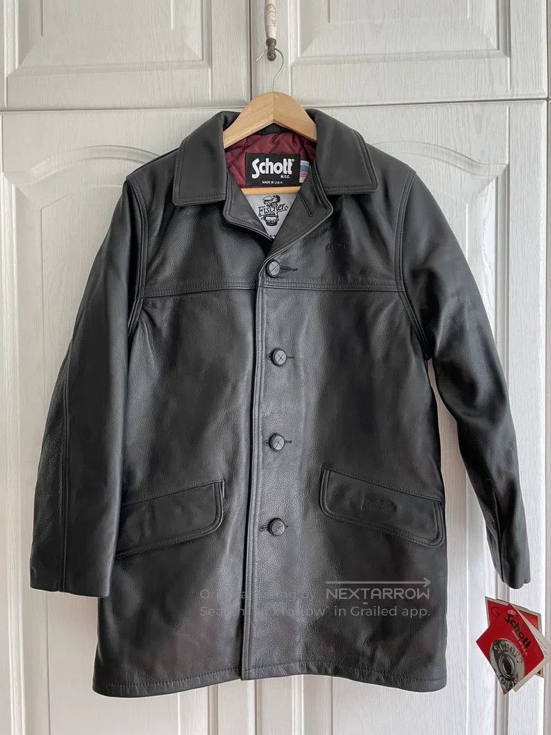 Schott Schott 523J Car Coat Fur Coat Size US M / EU 48-50 / 2 - 1 Thumbnail