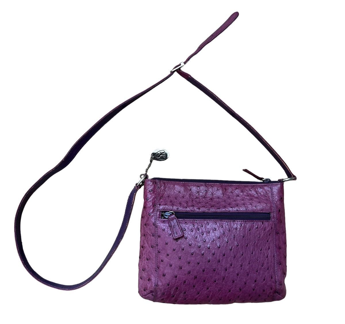 Leather Vintage JRA Japan Patina Ostrich Leather Mini Sling Bag Size ONE SIZE - 9 Thumbnail
