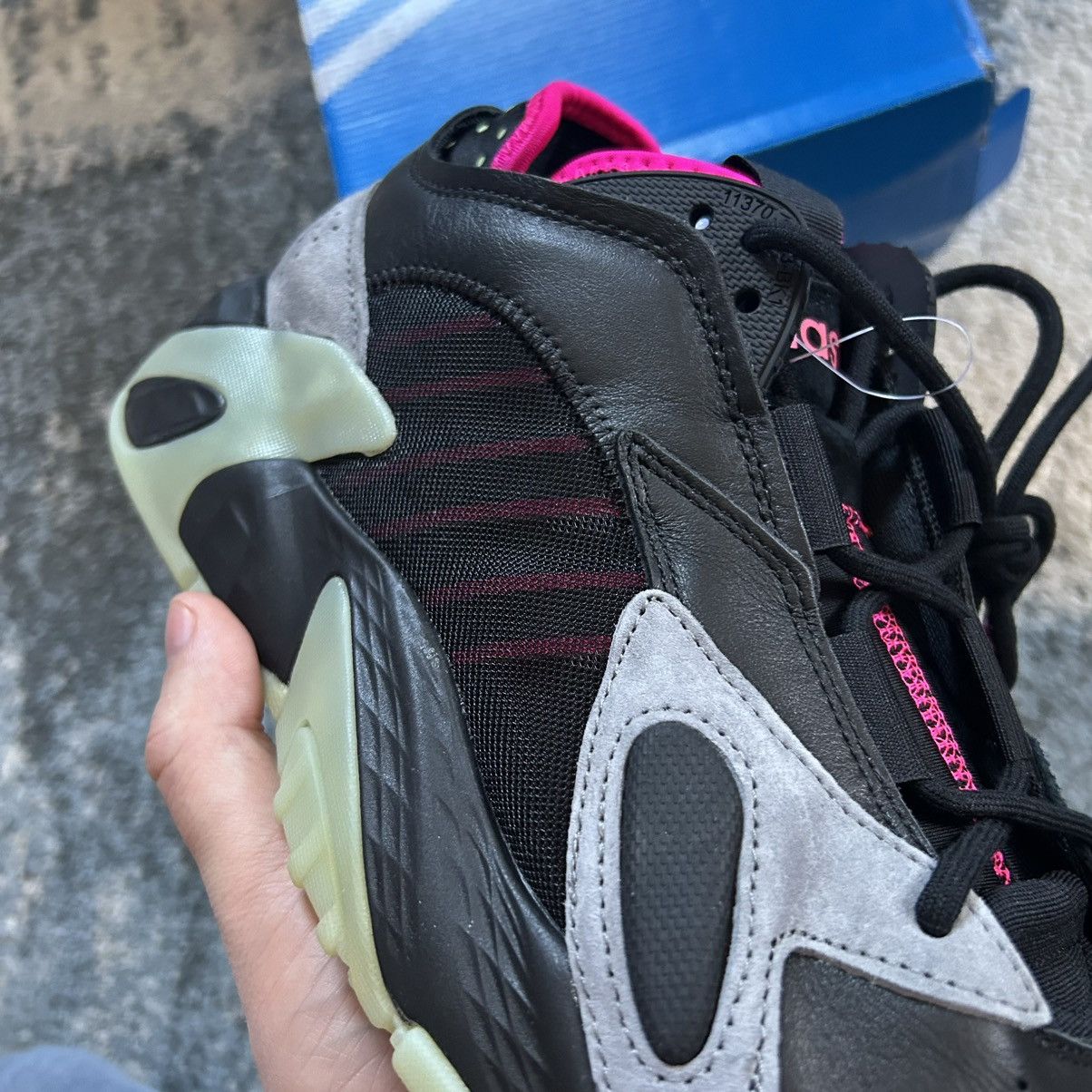 Adidas GiTD Adidas Streetball black pink glow in the dark air yeezy Size US 9.5 / EU 42-43 - 7 Thumbnail