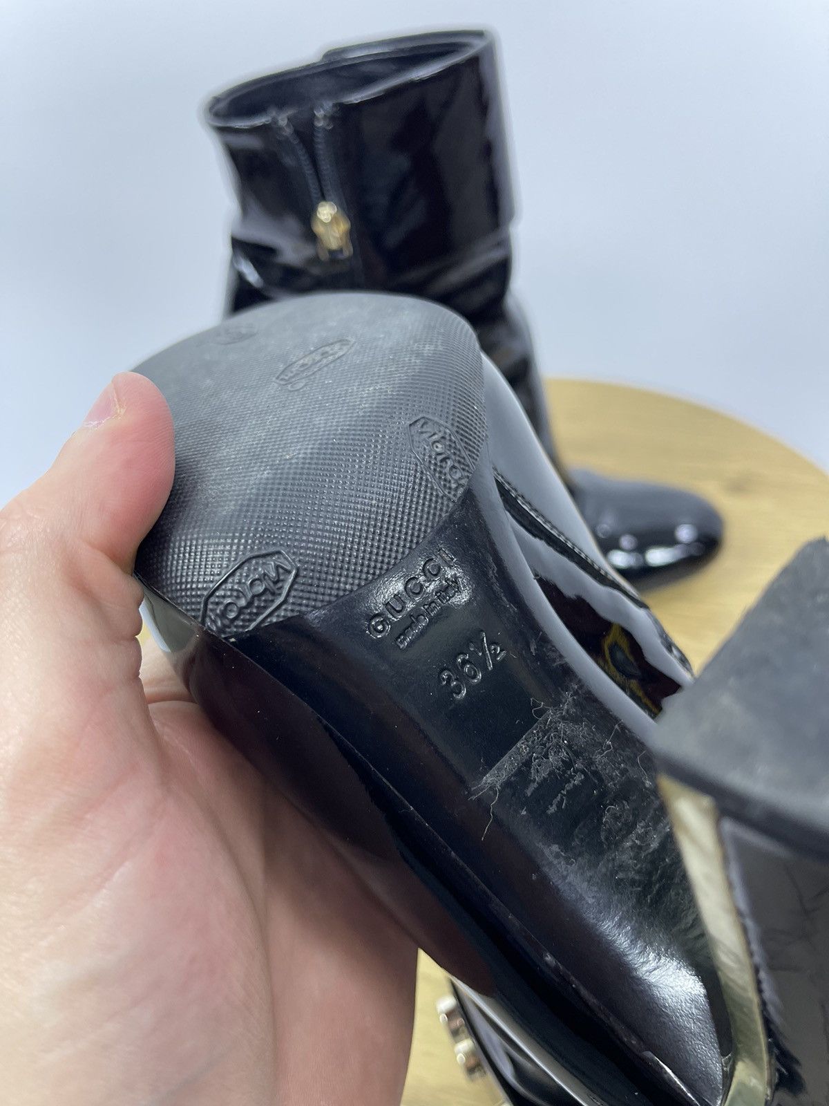 Gucci Gucci Heels Shoes Size 36.5 Vintage Lacquer Black Italy Size US 6.5 / IT 36.5 - 10 Thumbnail