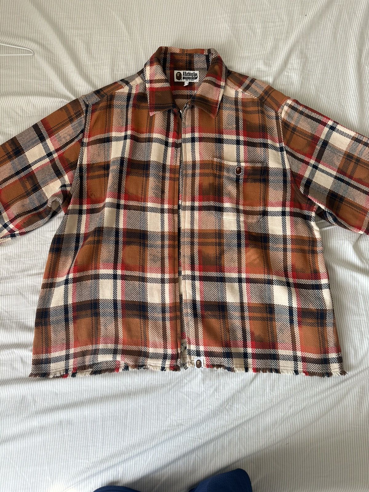 Bape Bape Plaid Sweatshirt Sz M Size US L / EU 52-54 / 3 - 1 Thumbnail