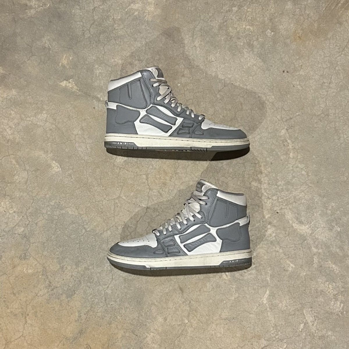 Amiri × Designer Amiri Skel Top Hi Sneakers Grey/White US 7 Size US 7 / EU 40 - 3 Thumbnail