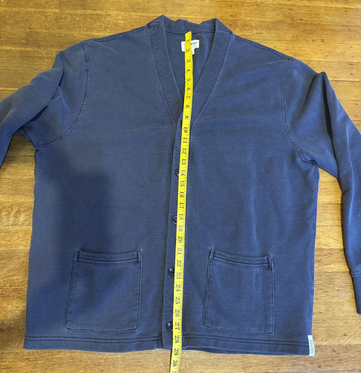 Todd Snyder Todd Snyder The Garmet Dyed Blue Cardigan Sweatshirt, NEW Size US XXL / EU 58 / 5 - 7 Thumbnail