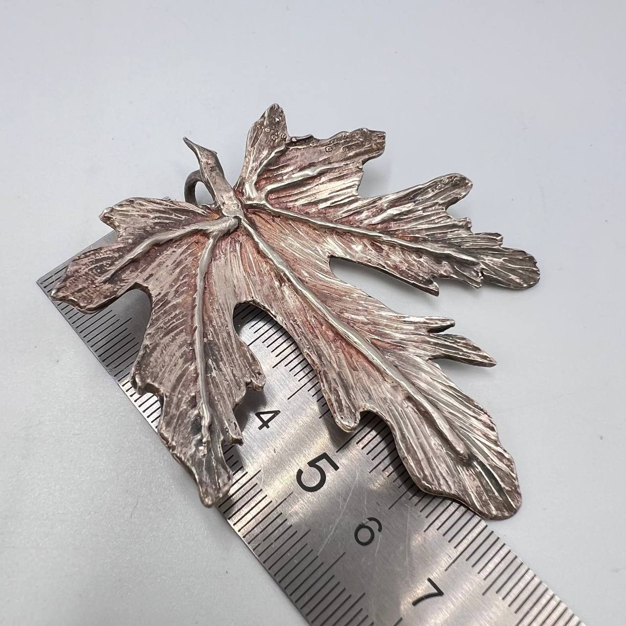 Vintage Vintage Jewelry Pendant Maple Leaf Silver 800 Italy 23g Size ONE SIZE - 7 Thumbnail