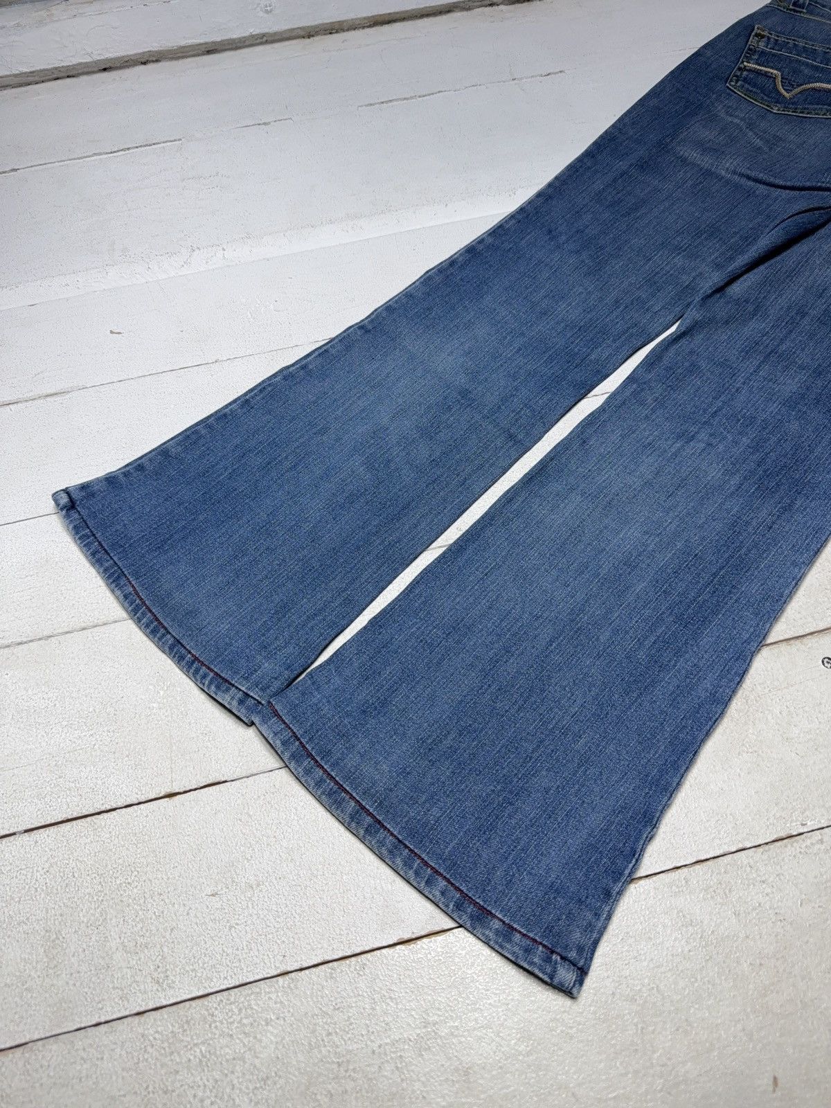 Diesel 90s Retro Y2K Diesel Industry Y2K Bootcut Flared Jeans Denim Size 30" / US 8 / IT 44 - 19 Thumbnail