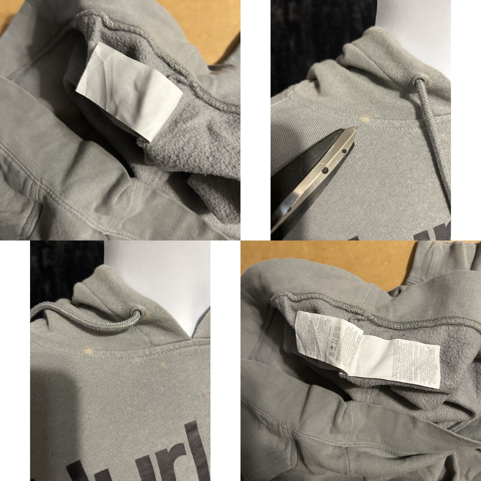 Hurley Hurley Hoodie Men Medium Gray Surfer Surfing Drawstring Kangaroo Pocket Logo Hooded Pullover Long Sleeve Size US M / EU 48-50 / 2 - 8 Thumbnail
