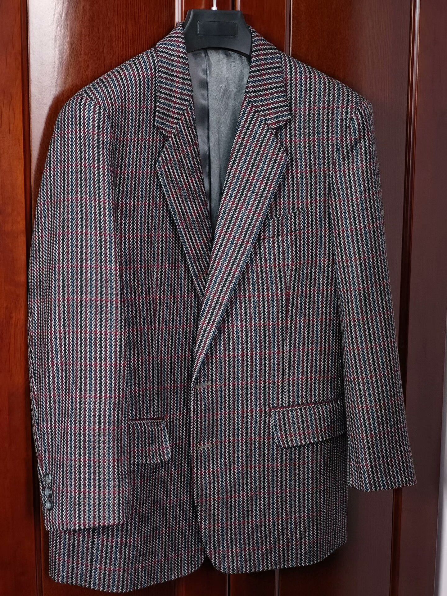 Johnstons Of Elgin Custom Wool Blend Check Blazer Size US M / EU 48-50 / 2 - 1 Thumbnail