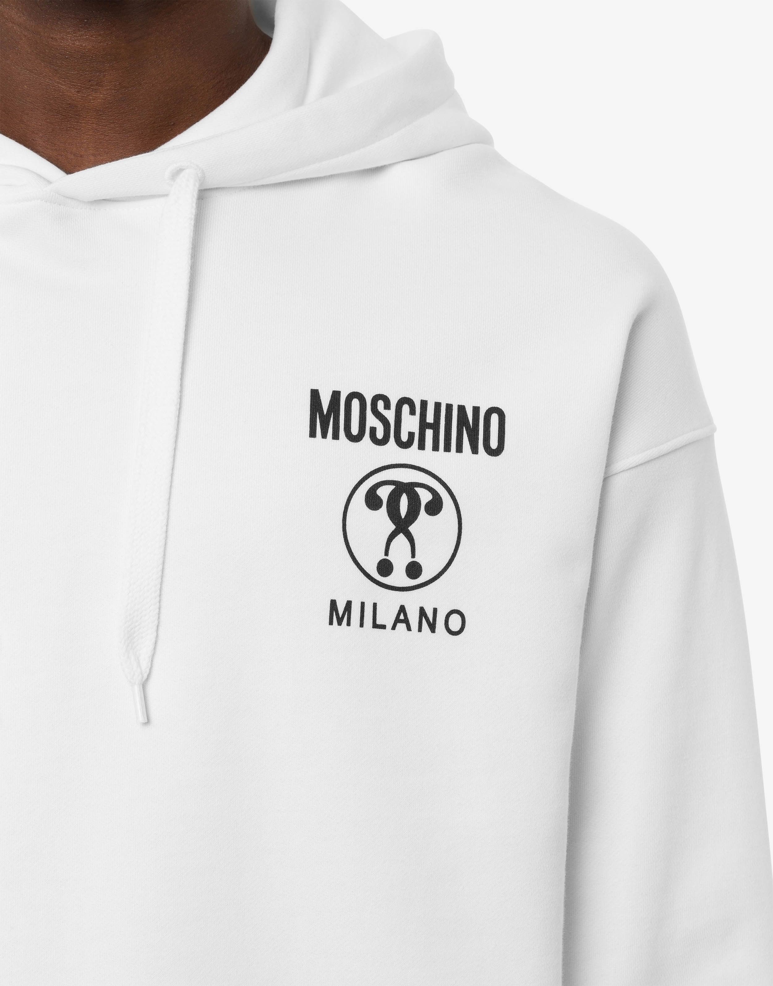 Moschino o1y0225 Logo Hoodie in White Size US M / EU 48-50 / 2 - 3 Thumbnail