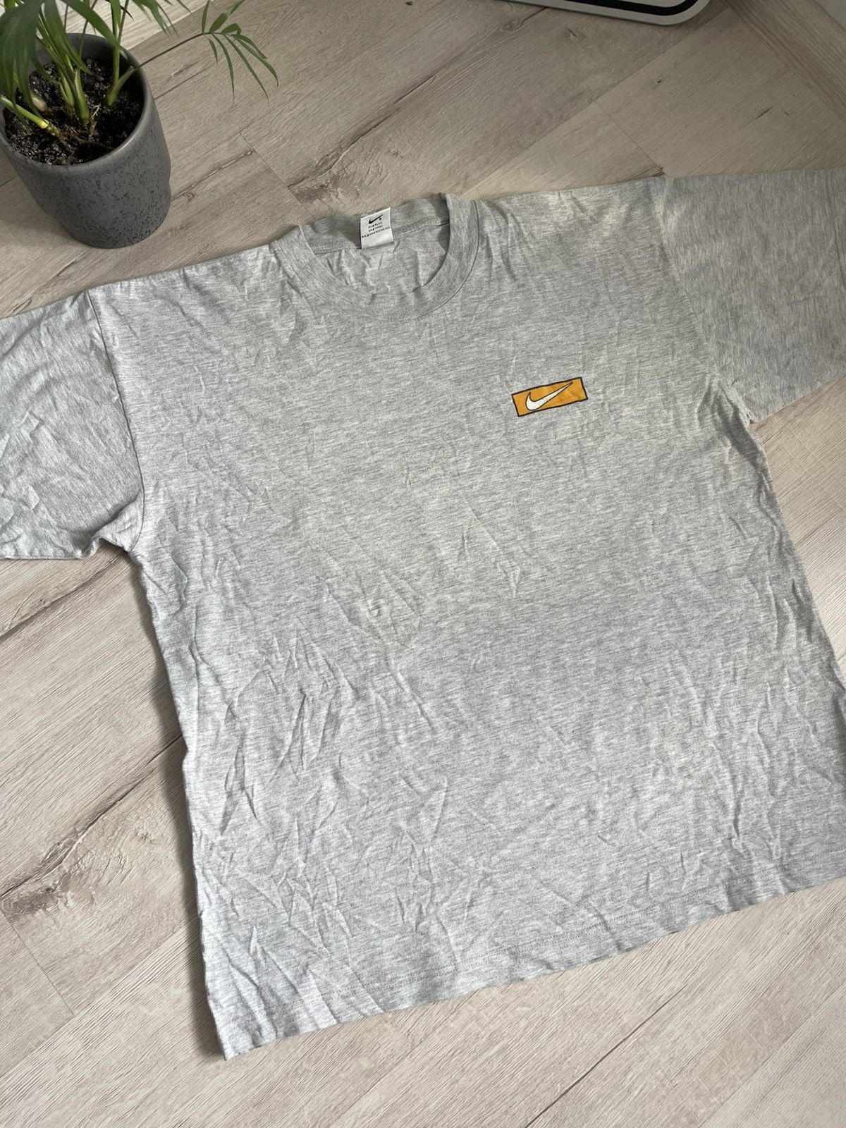 Nike × Vintage Vintage 90s Nike Just Do It Big Logo Swoosh Yellow Y2k Size US L / EU 52-54 / 3 - 4 Thumbnail