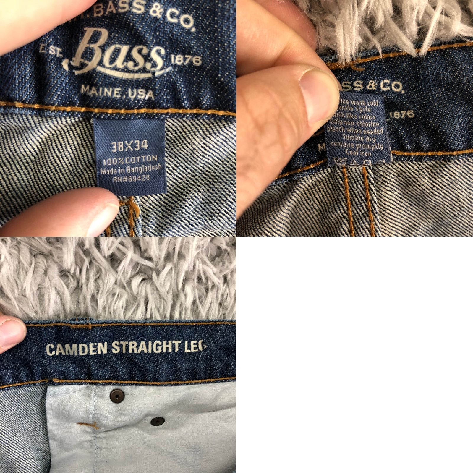 Denime Bass Camden Straight Mens Sz 38x34 Mid Rise Straight Leg Medium Wash Denim Jeans Size US 38 / EU 54 - 8 Thumbnail
