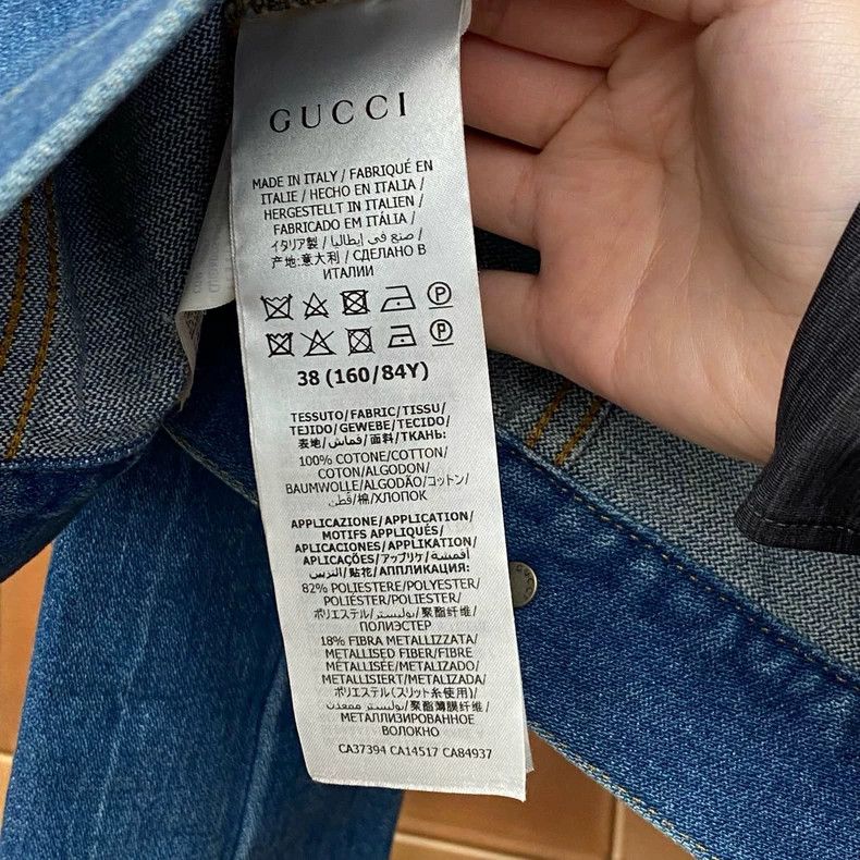 Gucci Gucci Washed blue embroidered logo denim jacket jacket 2504 Size XS / US 0-2 / IT 36-38 - 3 Thumbnail