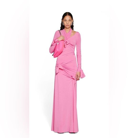Balenciaga o1srvl11e0426 Knot Gown in Pink Size XL / US 12-14 / IT 48-50 - 2 Thumbnail