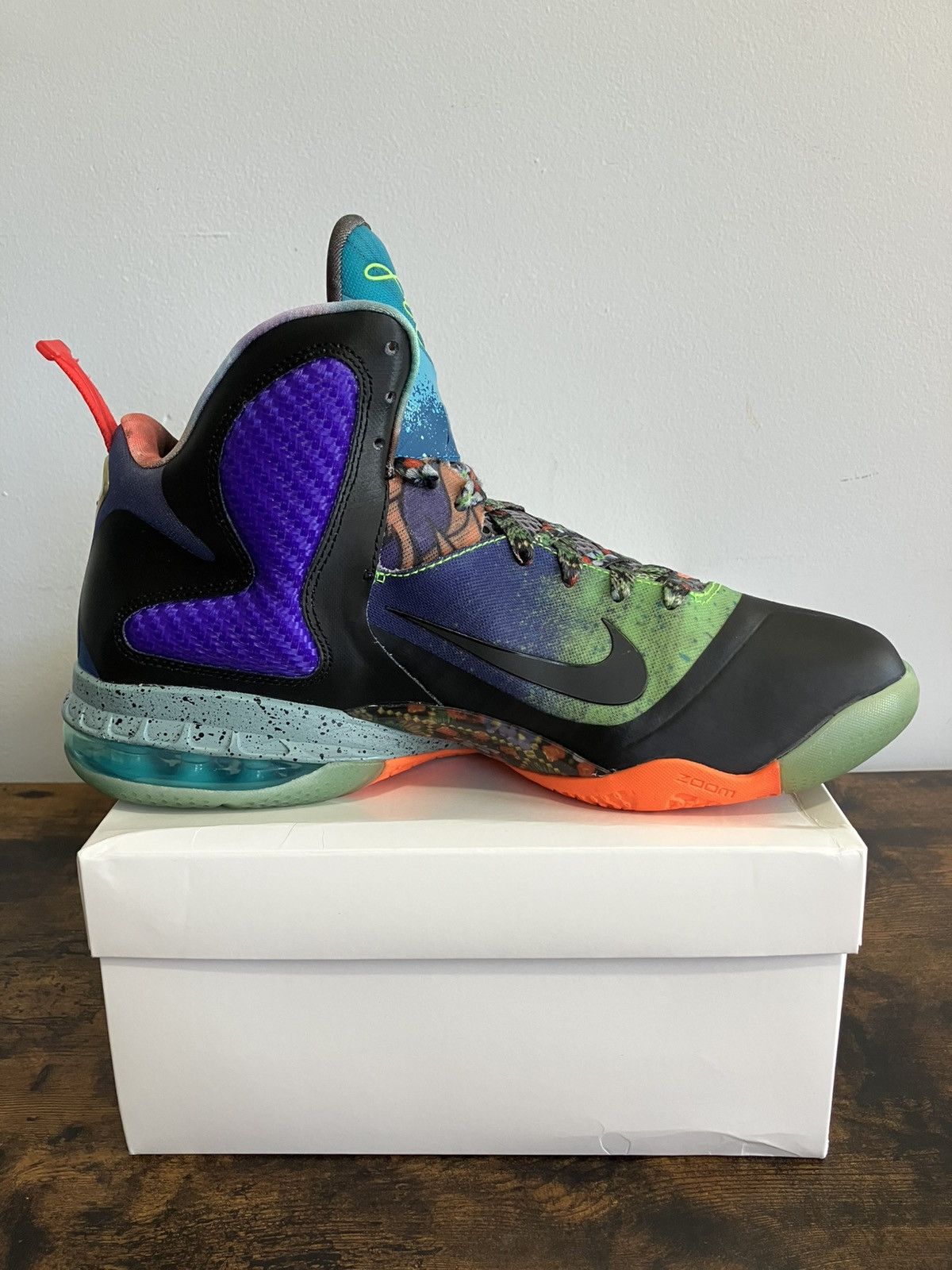Nike Size 12 - 2012 Nike Lebron 9 What The Lebron PE Promo Sample Size US 12 / EU 45 - 3 Thumbnail